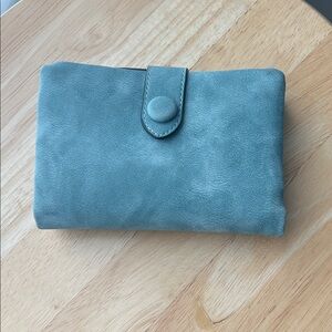 Elegant Blue Suede Women's Clutch